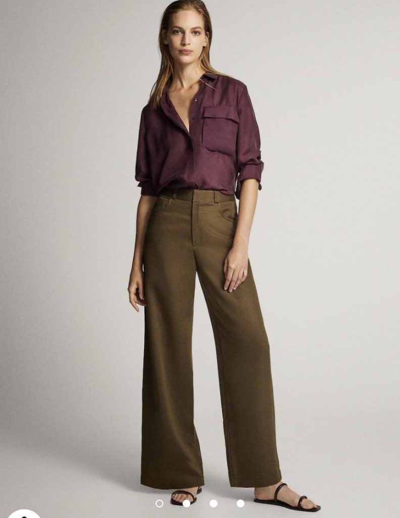 Cepli Bordo Kadın Gömlek