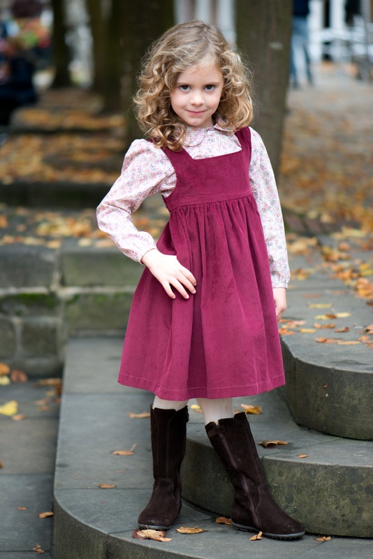 Kız Çocuk Bordo Kadife Elbise